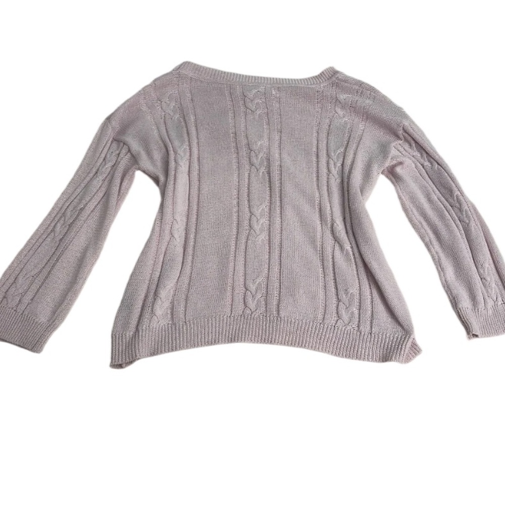 Pink feminine girly cable Knit Sweater
